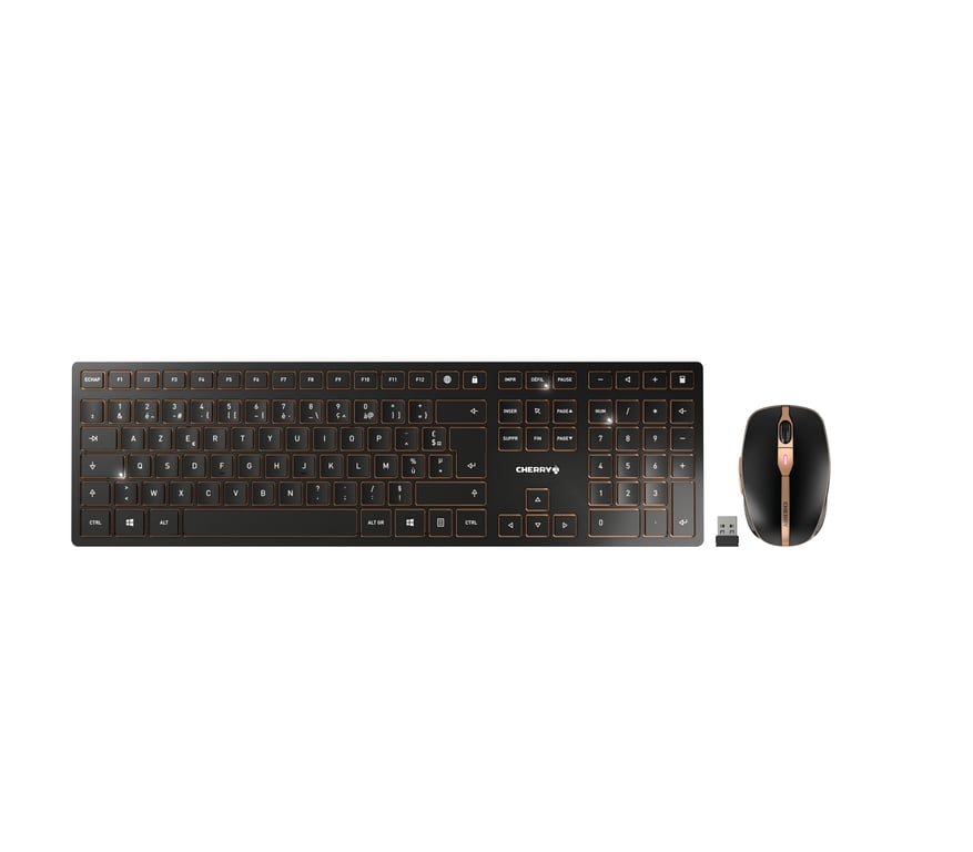 CHERRY DW 9100 SLIM clavier incluse Universel RF sans fil + Bluetooth AZERTY Français Neuf - vue 4