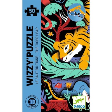 Wizzy Puzzle - Le Saut du Tigre - 50 Piezas en 3D para Niños