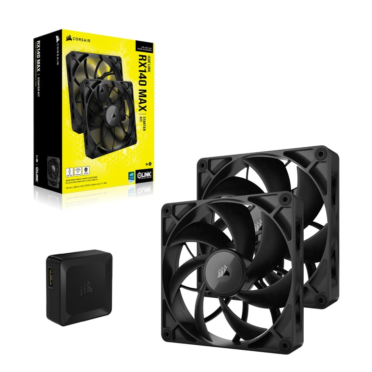 Corsair iCUE LINK RX120 MAX RGB Triple Pack - vue 3