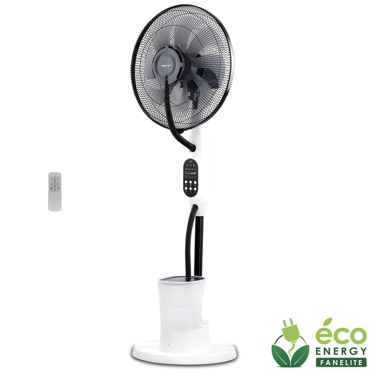 Fanelite Brumisateur WU-FS09-DC - Moteur DC - Réservoir 2,8L - Hélice 8 pales 40 cm - Sur roulettes - Silencieux
