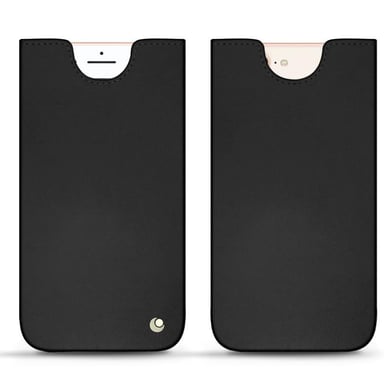 Pochette cuir Apple iPhone 8 Plus - Pochette - Noir - Cuir lisse