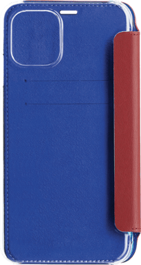 BEETLECASE Funda con cierre para iPhone 12 Pro Max de piel con reverso de cristal Rojo