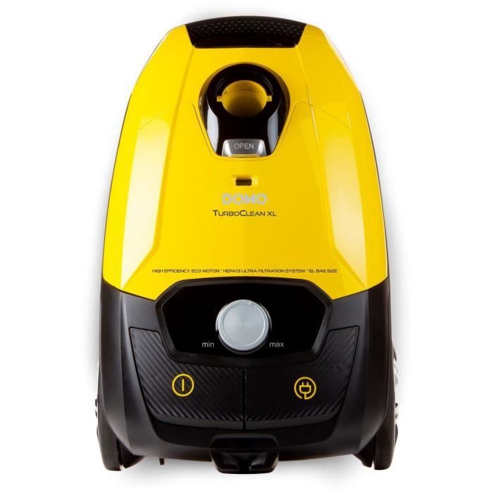 DOMO DO7294S Aspirateur traineau avec sac Filtre HEPA H13 73dB Puissance d'aspiration réglable Tube en métal 90cm - vue 3