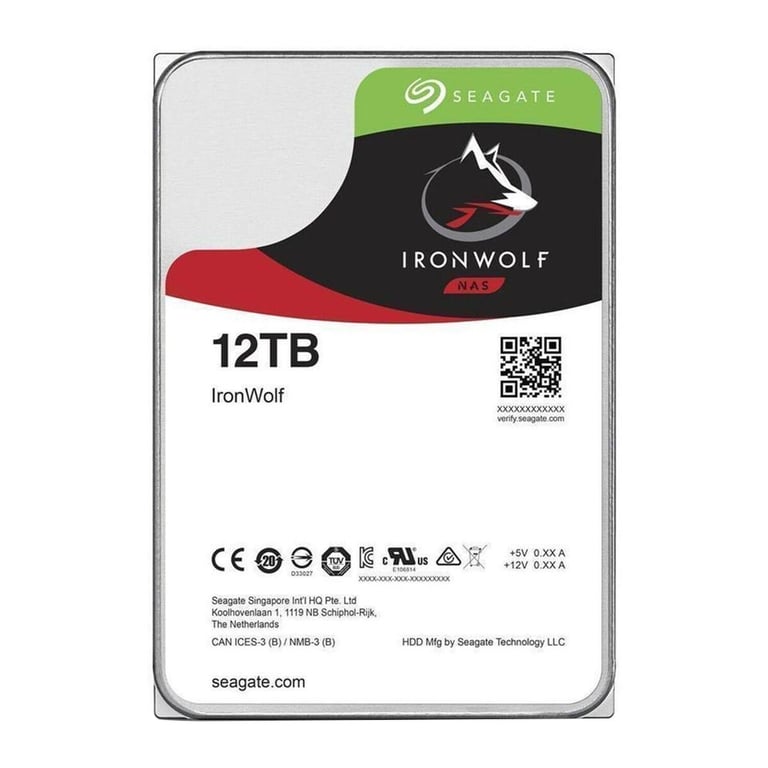 Seagate NAS HDD IronWolf disque dur 12 To 7200 tr/min 256 Mo 3.5  Série ATA III - Neuf