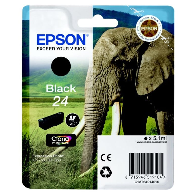Epson 24 5.1 ml original blister cartouche d'encre pour Expression Photo XP 55 750 760 850 860 950 960 Expression Premium XP 750 850 - vue 3