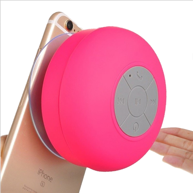 Enceinte Waterproof Bluetooth pour Smartphone Ventouse Haut-Parleur Micro  Douche Petite (ROSE)