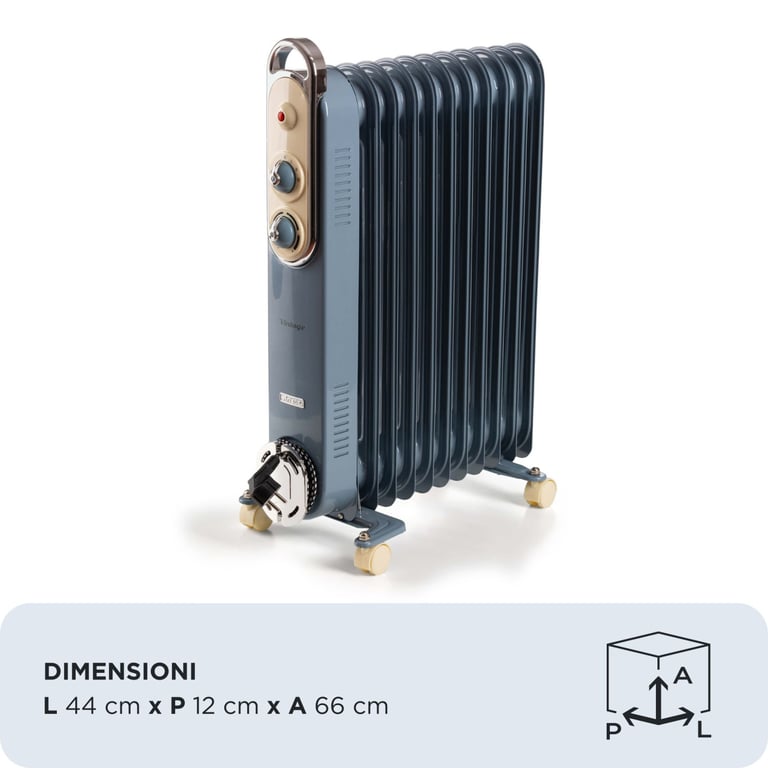 Ariete Vintage Line 825205 Intérieure Chauffage électrique à bain d'huile - vue 3
