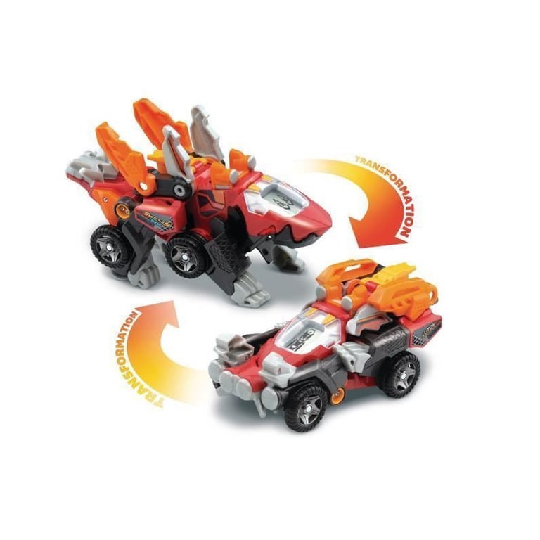 VTech Switch & Go Dinos Dinosaure Sonore Lutor le Super Stégosaure Jouet 2 en 1 Transformable en Buggy de Course Cadeau Enfant Dès Contenu en Français