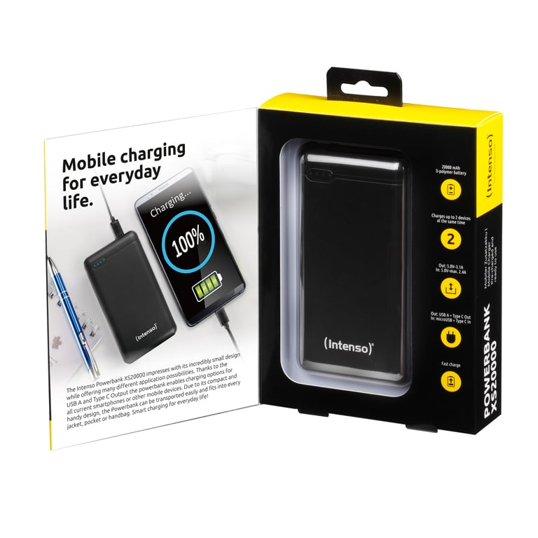 Intenso XS20000 Lithium Polymère LiPo 20000 mAh Neuf - vue 3