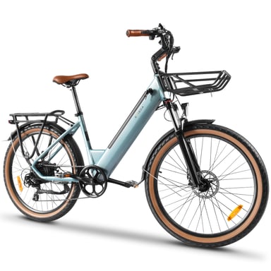 Vélo électrique KAISDA K601, moteur sans balais 250W, batterie lithium 36V16AH, pneus de 26 pouces, parfait pour les trajets quotidiens en ville et les balades de loisirs.