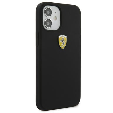 Custodia Ferrari per iPhone 12 mini 5,4'' nero On Track Silicone