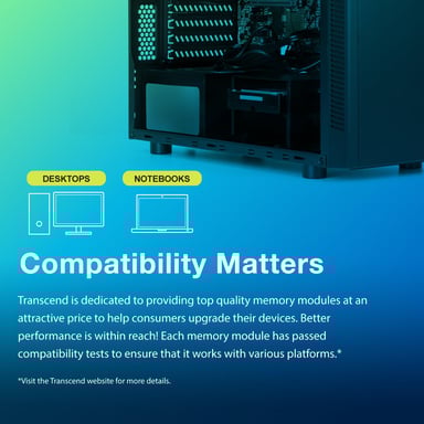Transcend JM2666HSB-8G module de mémoire 8 Go 1 x 8 Go DDR4