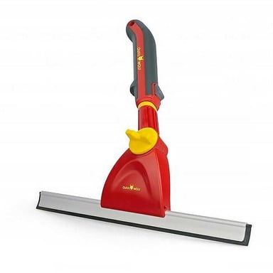 Set de nettoyage de vitres Outils Wolf MULTI-STAR avec raclette et manche, tête inclinable 110°, largeur 35 cm, coloris bois clair