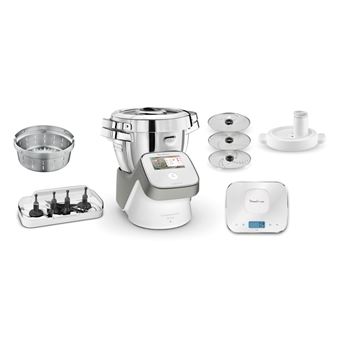 Robot Cuiseur Moulinex I-Companion Touch XL 4,5L Blanc Argent 1550W - 14 Programmes Automatiques