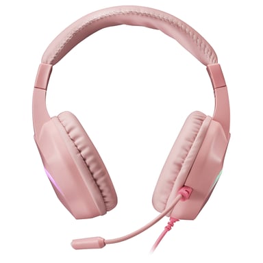 Mars Gaming MH122 Rosa, Cascos Gaming FRGB Over Ear con Micrófono, Sonido HiFi, Cancelación de Sonido, Ultraligeros, PS4 PS5 Xbox Switch Tablet Windows Mac
