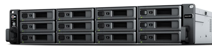 Synology RackStation RS2423RP+ serveur de stockage NAS Rack (2 U) Ryzen Embedded V1780B 8 Go DDR4 0 To DiskStation Manager Noir, Gris