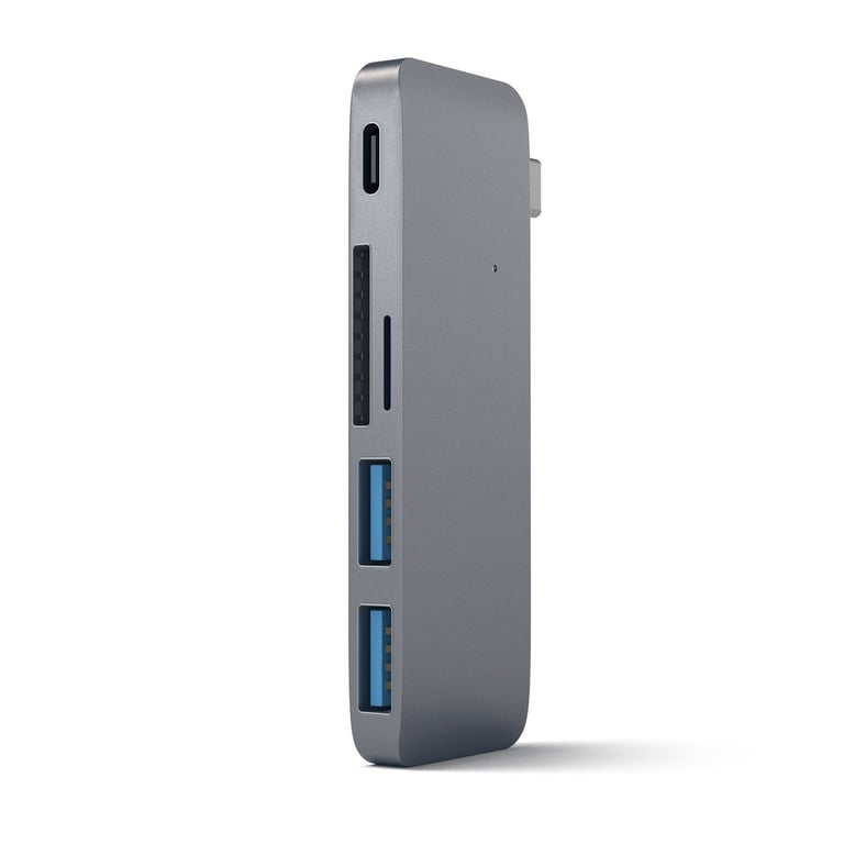 Satechi Hub USB-C vers USB 3.0 / Carte SD / USB-C - Gris Argent