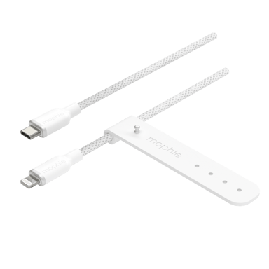 MOPHIE / CÂBLE USB-C vers Lightning / 2?m / NYLON TRESSÉ RENFORCÉ / BLANC