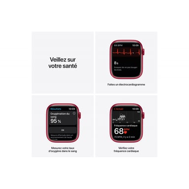 Watch Series 7 (GPS) 45 mm Caja de aluminio (Producto) Rojo, Pulsera deportiva (Producto) Rojo