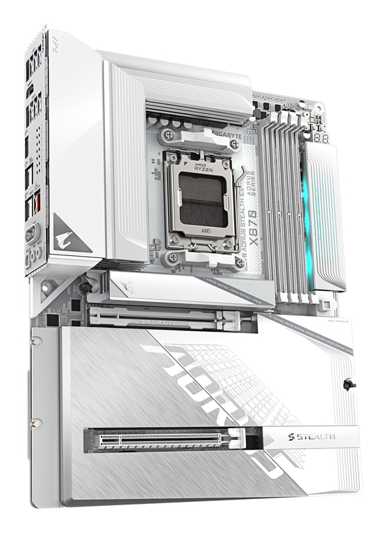 Gigabyte X870 AORUS STEALTH ICE - vue 2