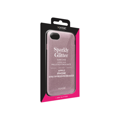 Funda Glitter Slim para Apple iPhone 6/6s/7/8/SE 2020/SE 2022, Oro rosa