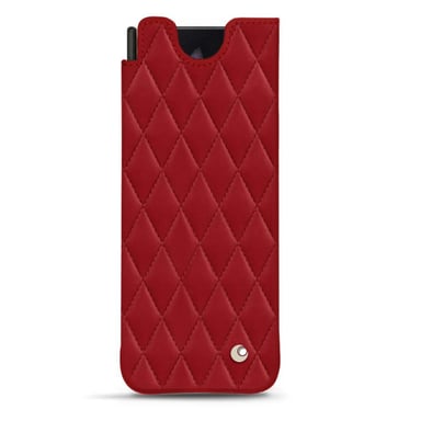 Pochette cuir Samsung Galaxy Z Fold4 - Pochette - Rouge - Cuir lisse couture