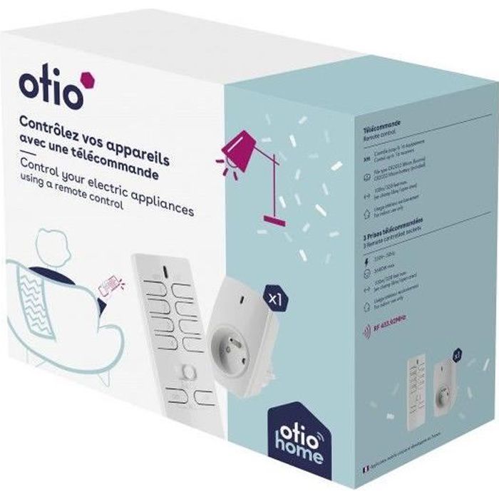 OTIO Prise connectée avec télécommande 16 canaux - Otio