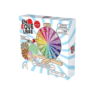 Jeu de société En Roue Libre Topi Games 60 roues interchangeables Fête 2 à 12 joueurs Multicolore