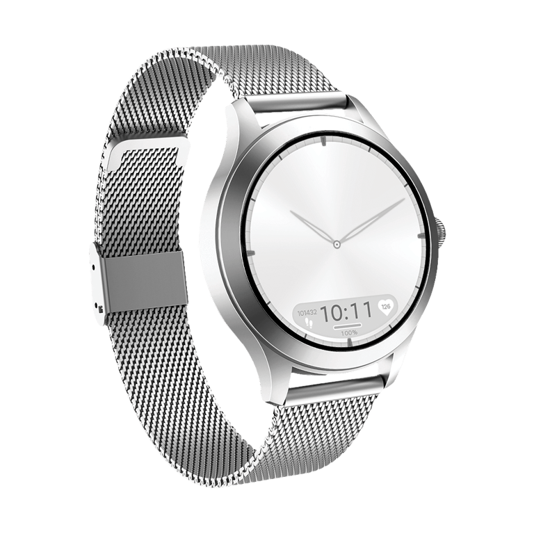 Montre Connectée FW44 2 IP68 avec Bracelet en Maille Milanaise Dorée Neuf