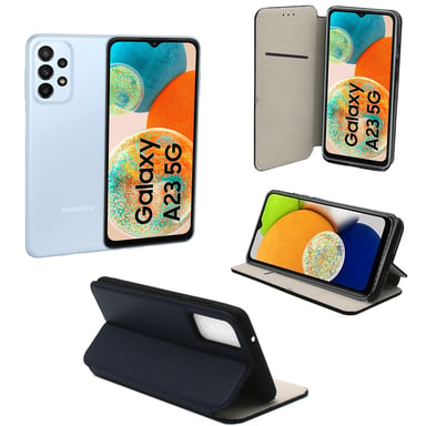 Housse bleue pour Samsung Galaxy A23 5G Etui coque de protection Portefeuille à Rabat avec Porte Cartes - Pochette XEPTIO
