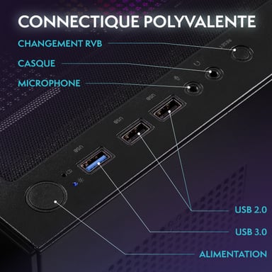 Vibox PC Gamer Complet - Ryzen 7 5700X, RTX 5050, 16 Go RAM, 500 Go SSD, Windows 11, WiFi 6 + Bluetooth 5.4