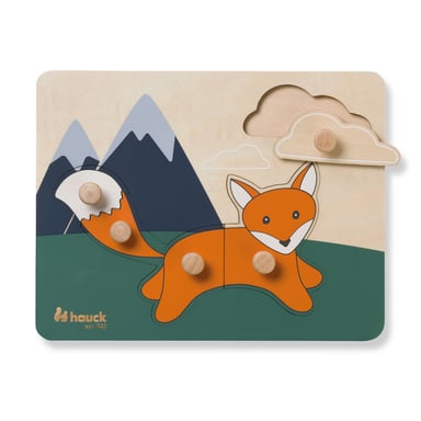 N Sort Fox Puzzle educativo de madera para desarrollar la motricidad fina de los niños