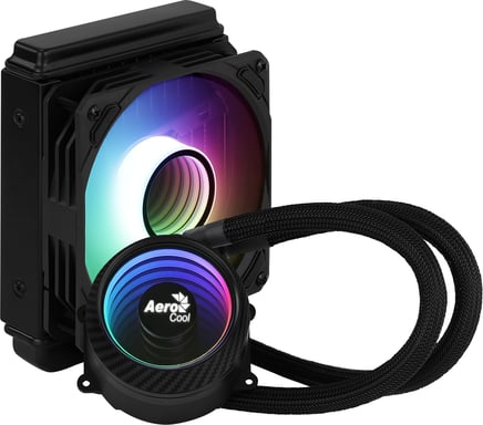 Aerocool MIRAGEL120 Refrigeración Líquida CPU Ventilador 12cm ARGB TDP 200W Negro