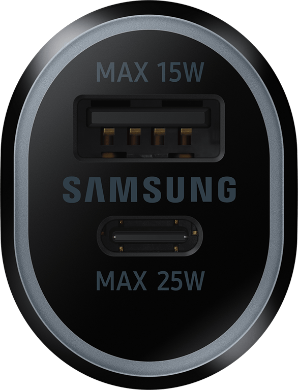 Double Chargeur voiture USB A+C PD 40W Power Delivery Noir Samsung