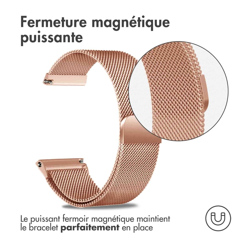 imoshion Bracelet magnétique milanais Connexion universelle de 24 mm Dorée Neuf - vue 2