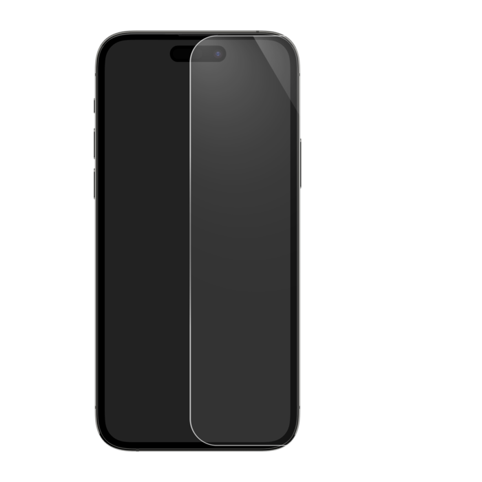 Protecteur d'écran en verre trempé de qualité supérieure pour Apple iPhone 15, transparent