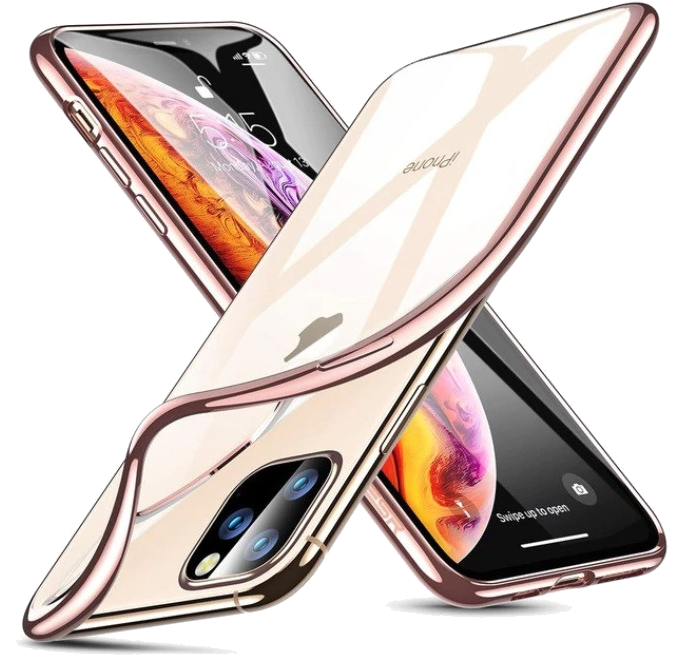 Coque Chrome Silicone pour IPHONE 12 Contour Transparente Bumper Protection Gel Souple