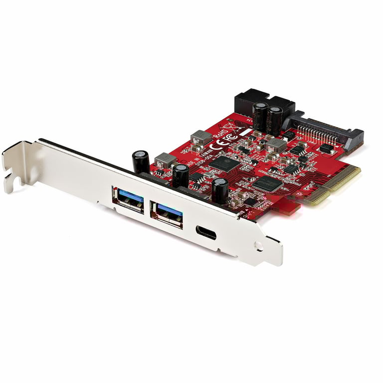 StarTech.com Carte PCI Express USB 5 Ports Carte PCIe USB 3.2 Gen 2 10Gbps avec 1x USB C & 2x USB A 1x IDC 2 Ports Extension Connecteur Interne USB 5Gbps Carte Contrôleur USB C PCI Express Neuf