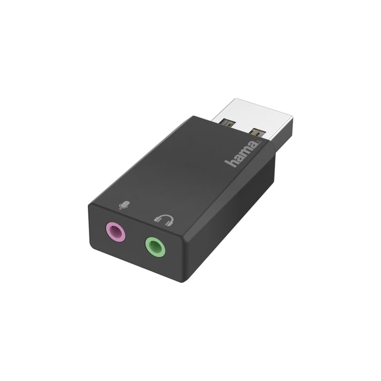 Hama 00200323 changeur de genre de câble USB 2x3.5 mm Noir - Neuf