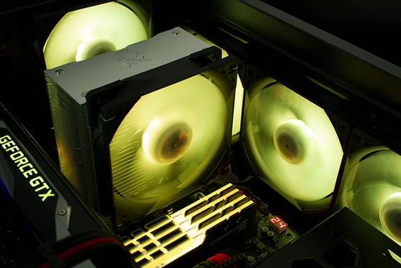 Scythe KF1225FD18AR-P système de refroidissement d'ordinateur Boitier PC Ventilateur 12 cm Noir, Blanc 1 pièce(s)