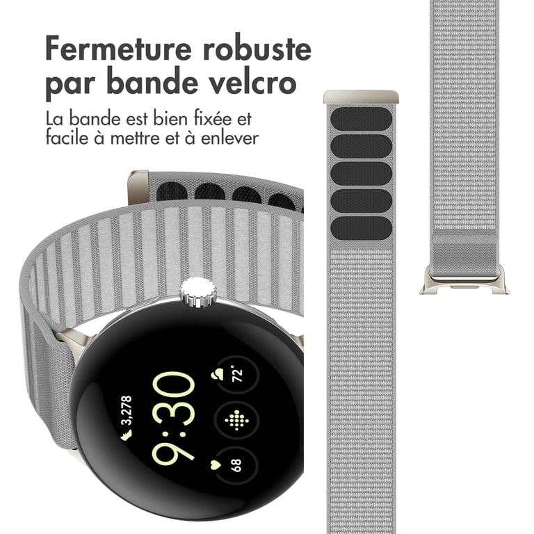 Bracelet Google Pixel Watch 3 / 4 45mm Nylon - vue 8
