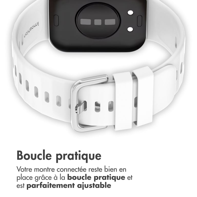 imoshion Bracelet silicone pour Huawei Watch Fit 3 - Blanc - Neuf