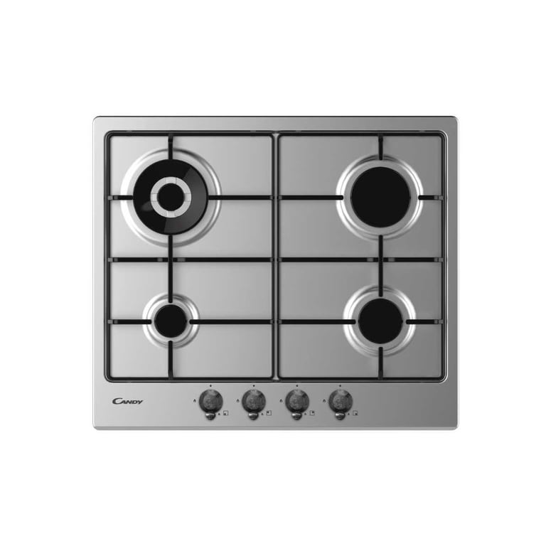 Table De Cuisson Au Gaz – Inox, 4 Feux, Brûleur Double Couronne, 9.25 kW - vue 2