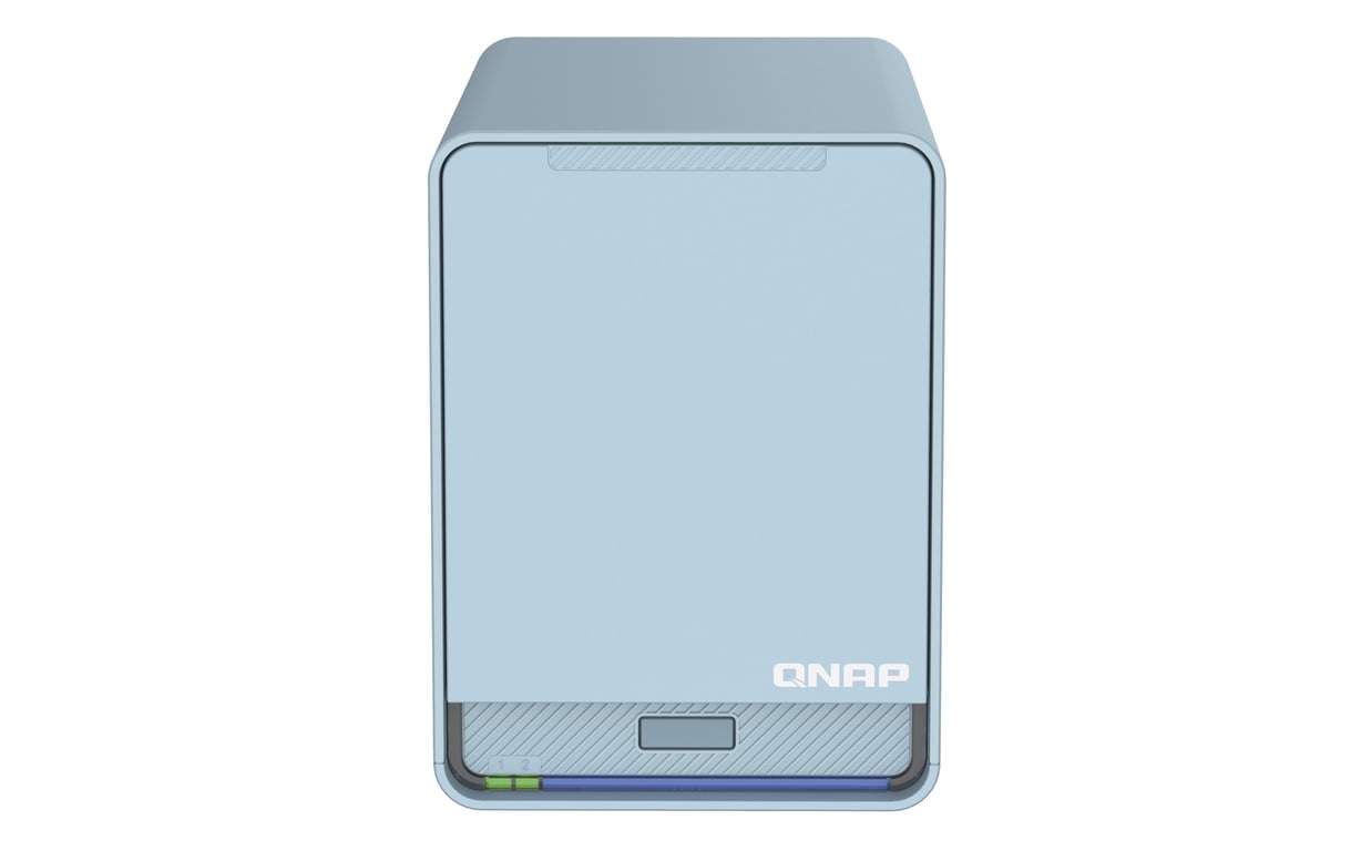 QNAP QMiroPlus-201W NAS Bureau Intel® Celeron® J4125 4 Go DDR4 0 To QNAP Turbo System Bleu - Neuf