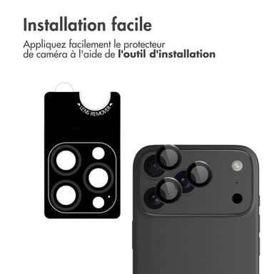 imoshion Protection d'objectif d'appareil photo (pack de 2) pour Apple iPhone 17 Pro / 17 Pro Max - Noir