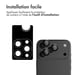 imoshion Protection d'objectif d'appareil photo (pack de 2) pour Apple iPhone 17 Pro / 17 Pro Max - Noir