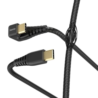 Cable de carga/datos para jugadores, USB-C - USB-C, 1,5 m, negro