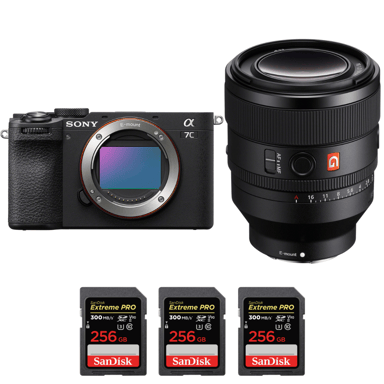 Appareil photo hybride Sony A7C II Noir + FE 50mm f/1.2 GM + 3 SanDisk 256GB Extreme PRO UHS-II + Ebook ''20 astuces pour des images qui claquent''