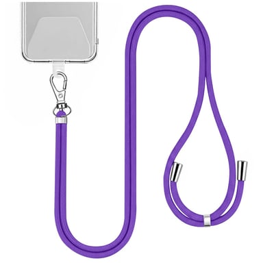 Jaym Correa para el cuello de 150 cm para smartphone de nailon con fijación universal Violeta