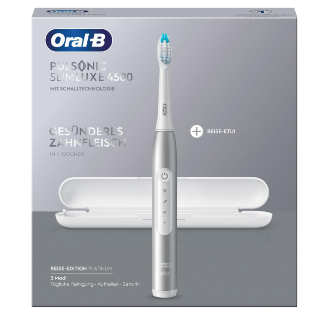 Oral-B Pulsonic Slim Luxe 4500 Adulte Brosse à dents à ultrasons Platine - Neuf